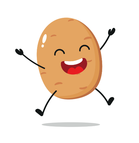 A happy potato